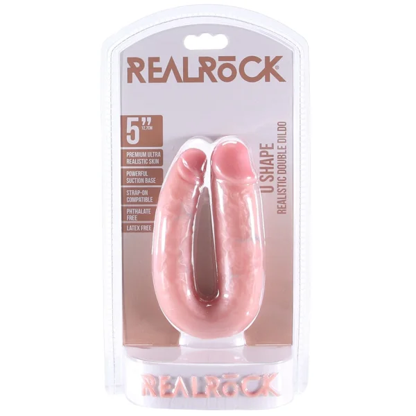 RealRock U Shaped 5 Inch Double Dildo — image 5 of 6