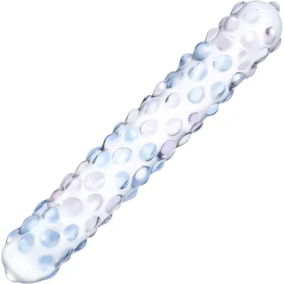 Glas Purple Rose Nubby Glass Dildo