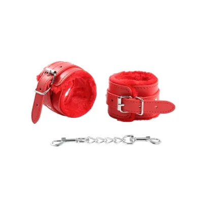 First Class Fur Cuffs Red