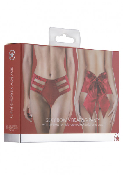 Sexy Bow Vibrating Panty - Red Bullet Vibrator