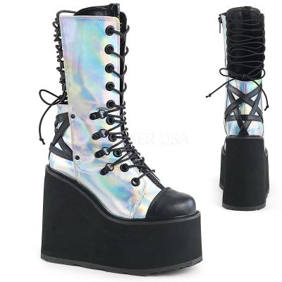 5 1 2 inches PF Lace up Mid Calf Boot Side Zip