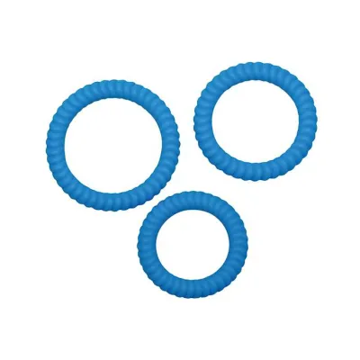 Lust 3 Cock Rings Blue Blue