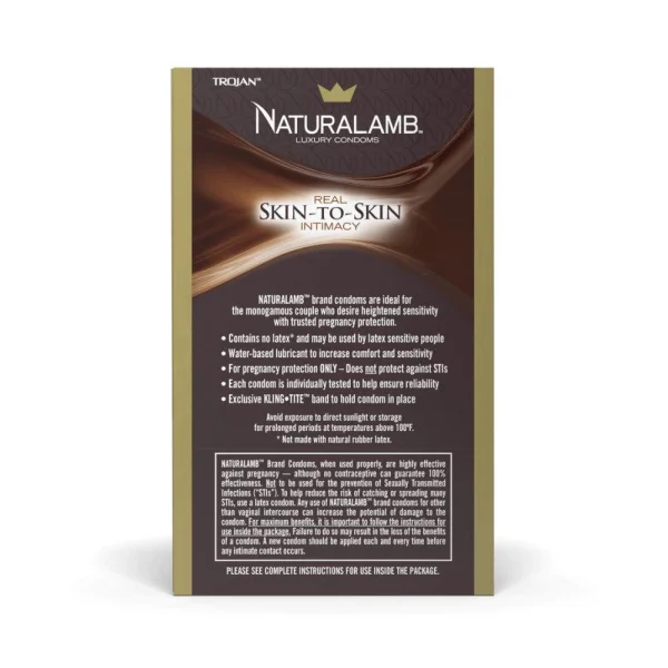 Trojan Naturalamb Latex-Free Condoms | 100% Latex-Free