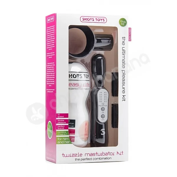 Shots Toys Black Twizzle Masturbator Kit