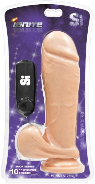 Vibrating Thick 10" Cock + Balls
