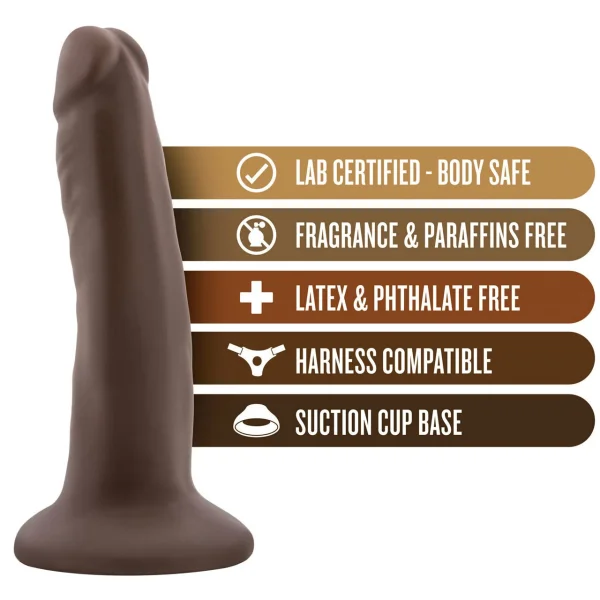 Dr. Skin 5.5 Inch Dildo With Suction Cup by Blush Novelties - Chocolate