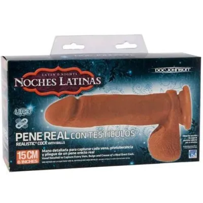Noches Latinas Ultraskyn Pene Real Con Testiculos 6 Inch