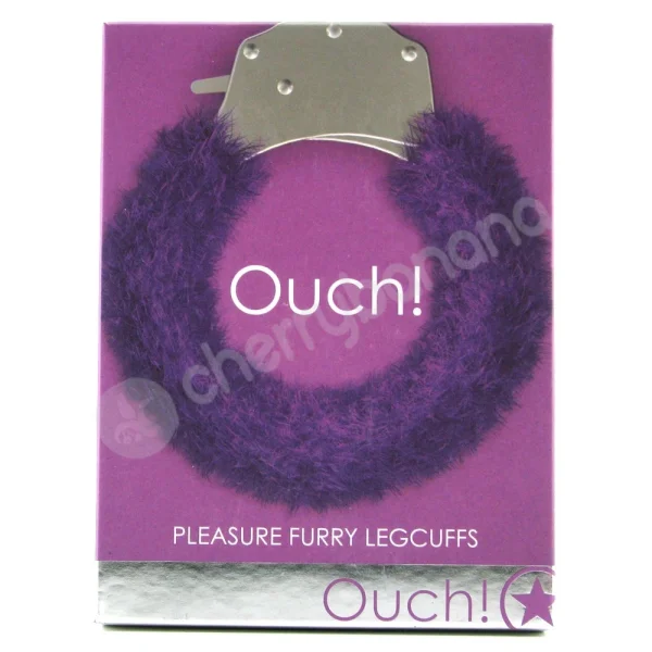 Ouch Purple Pleasure Furry Legcuffs