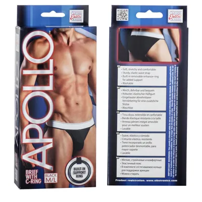 California Exotic Apollo Brief with C Ring M L Black