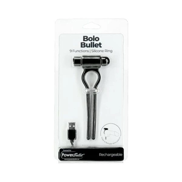 Powerbullet Bolo Bullet Adjustable Cock Ring Black
