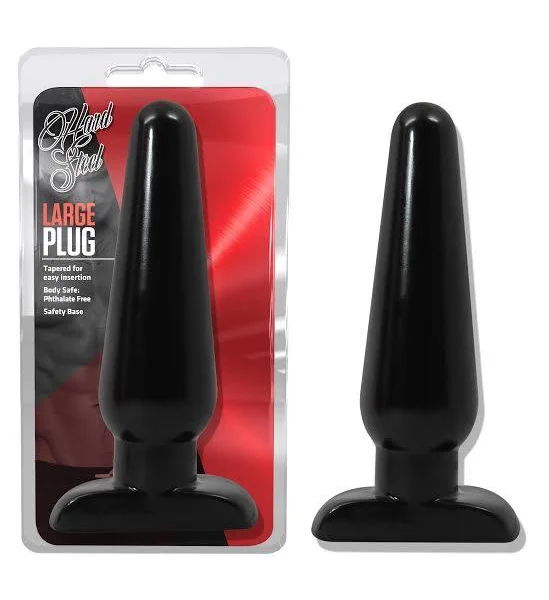 Hard Steel Large Plug Black