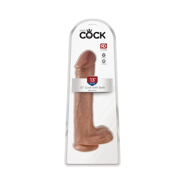 King Cock 13 Inch Suction Cup Dildo with Balls