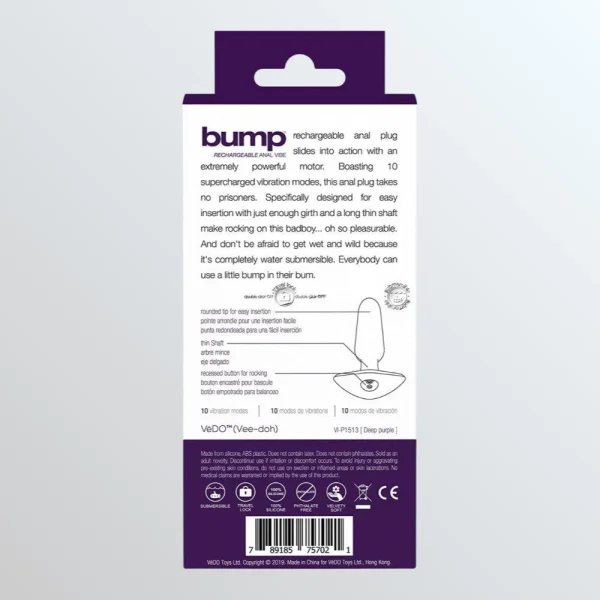 VeDO Bump Rechargeable Vibrating Butt Plug