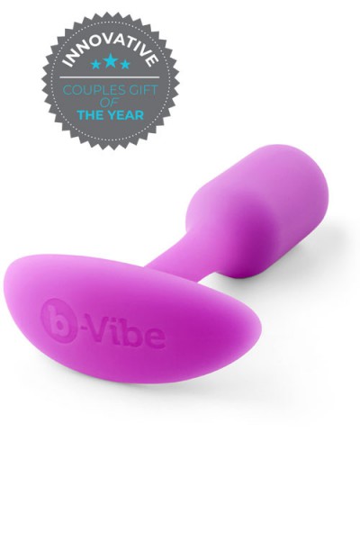 B-Vibe Weighted Silicone 3.4" Snug Butt Plug 1 (55g)