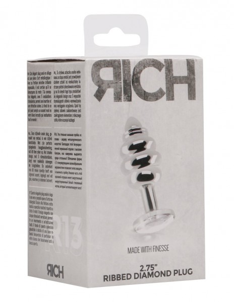 Rich Ribbed Diamond Anal Plug — image 6 of 6