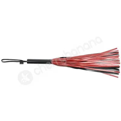 Saffron Flogger With 30 Long Vegan Leather Falls Durable Metal Handle