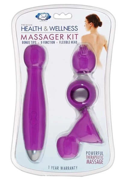 Cloud 9 - Health & Wellness Wand Kit 9 Function Flexible Head Purple