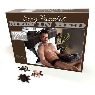 Sexy Puzzles Men In Bed Bradley 100 piece Jigsaw Puzzle
