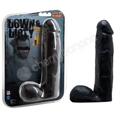 Wildfire Down Dirty 7 Inch Black Dildo