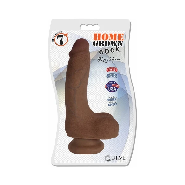 Home Grown Cock 7 inches Chocolate Brown Dildo
