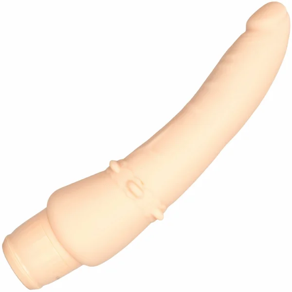 Silicone Stud Stiffy 7 Function Vibrating Dildo - Vanilla