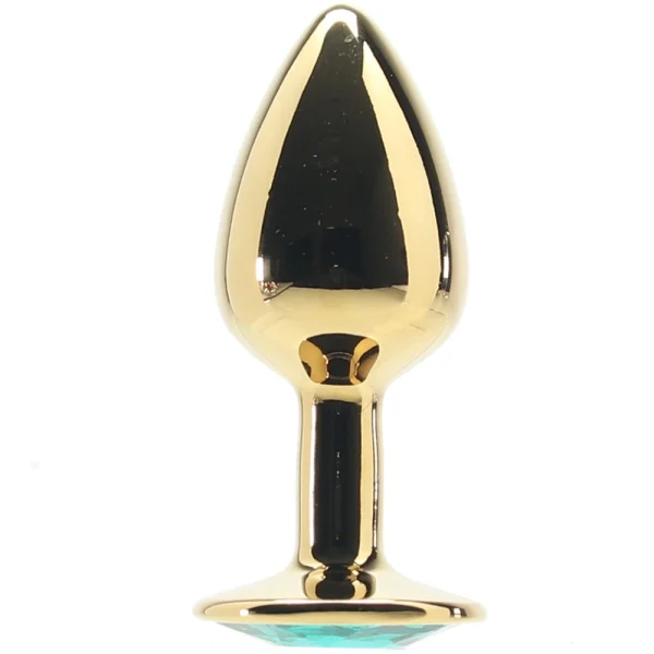 Ouch! Green Round Gem Gold Plug