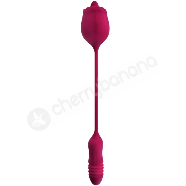 Evolved Wild Rose Flickering Stimulator With Thrusting Bullet
