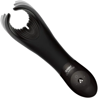 BJ Rabbit Rechargeable Silicone Penis Vibrator By The Rabbit Company Black