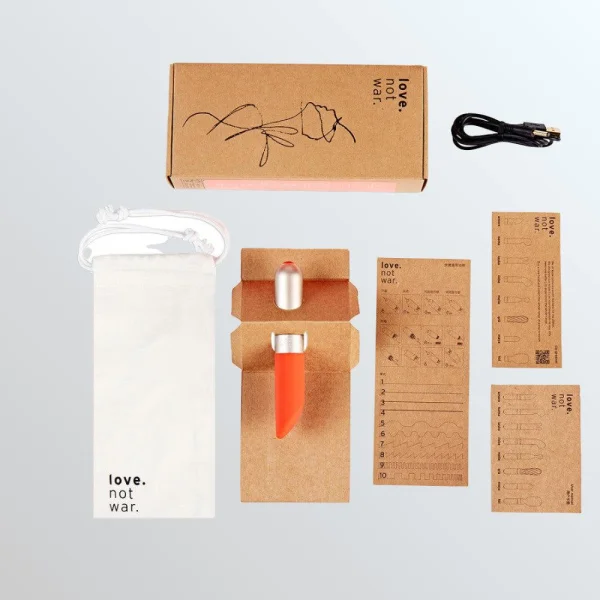 Love Not War Amore Sustainable Made Bullet Vibrator - Orange