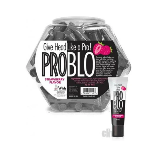 Oral Sex Products: Pro Blo Strawberry 10 Ml 65-piece Fishbowl