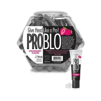 Oral Sex Products Pro Blo Strawberry 10 Ml 65 piece Fishbowl