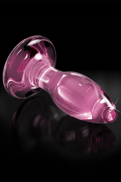 Pipedream 3.2" Glass Butt Plug with Suction Base