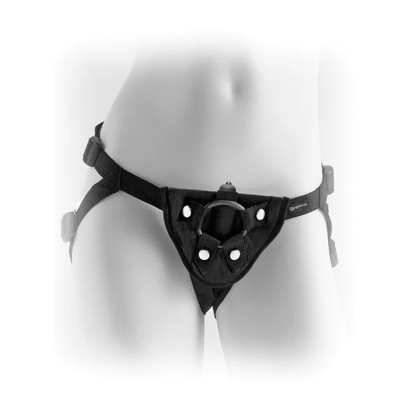 Fetish Fantasy Series Vibrating Plush Harness - Black — image 15 of 18
