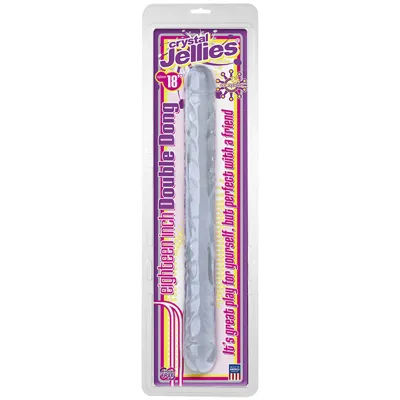 Crystal Jellies Double Dong Clear 18 inch