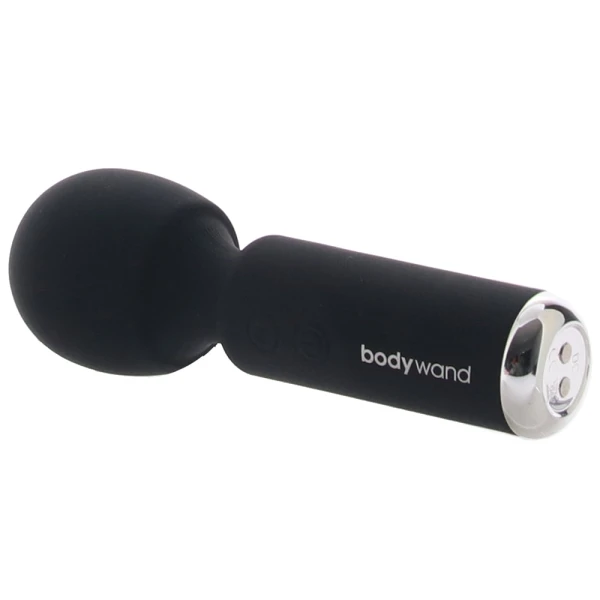 4.5" Power Wand Rechargeable Silicone Wand Style Massager By Bodywand - Black