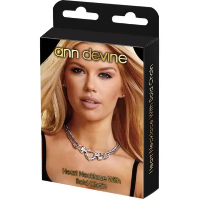 Ann Devine heart necklace with bold chain