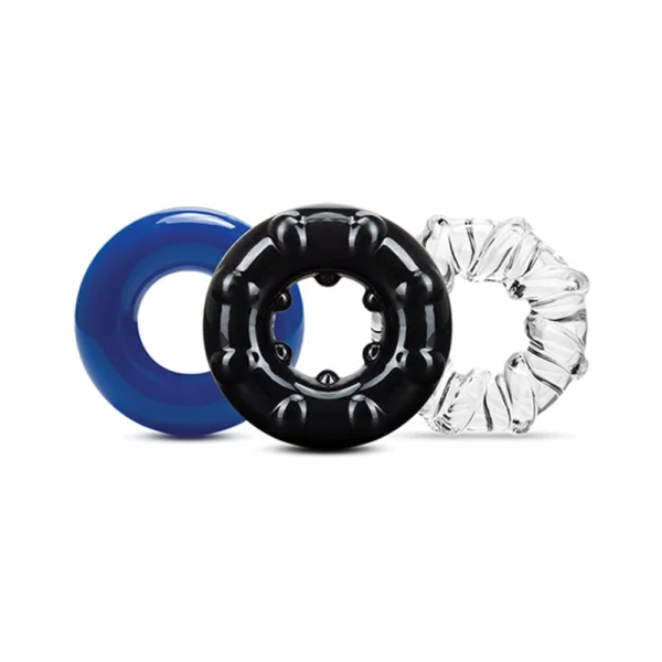 Stay Hard Triple Stretch 3pk Cock Rings — image 4 of 15