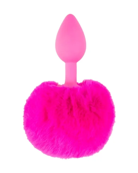 Neon Bunny Tail - Pink