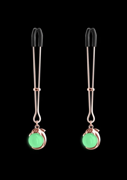 Bound Adjustable G1 Glow In The Dark Nipple Clamps by NS Novelties - Gunmetal
