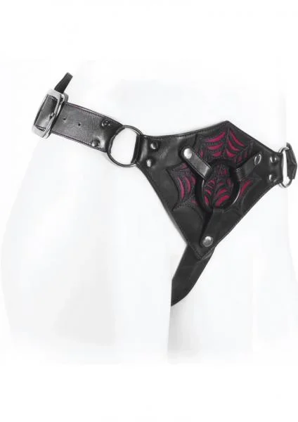 Connoisseur Black Widow Double Strap Harness Black