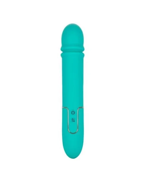 Shameless Flirt Thrusting Vibrator - Blue - 10 Inch