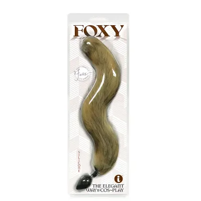 Foxy Fox Tail Silicone Butt Plug Ginger 46 cm Tail