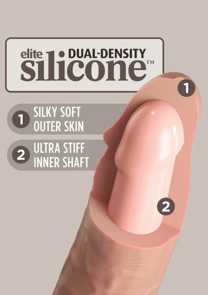 King Cock Elite 11 Inch Dual Density Cock Flesh Pink