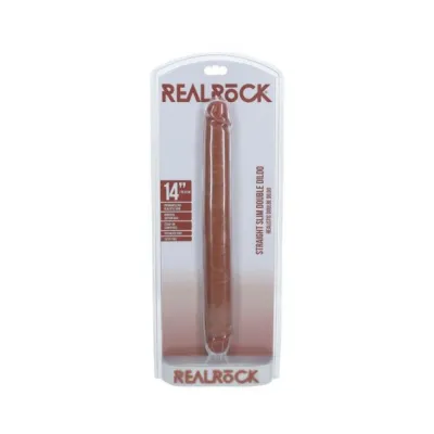 Couples Dildos Realrock 14 In Slim Double ended Dong Tan