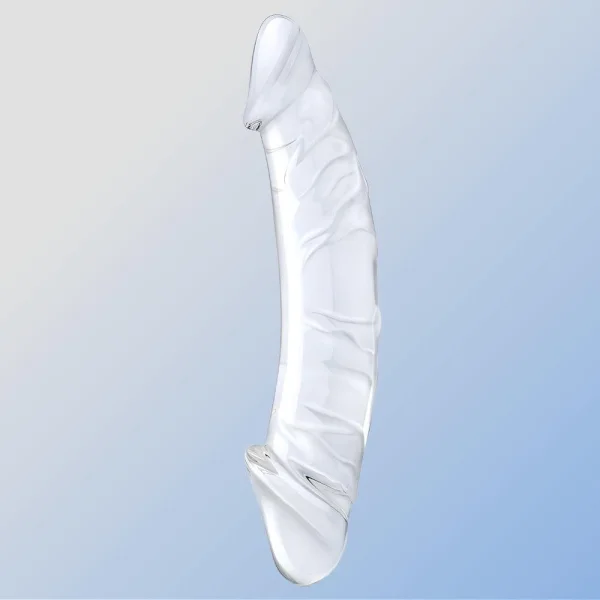 Gläs 12" Double Ended Glass Dildo with Anal Beads