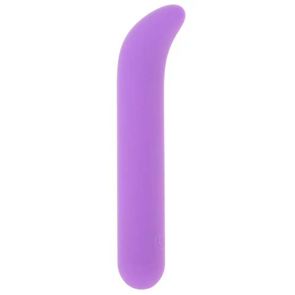 Bliss Liquid Silicone Mini G Vibe Rechargeable Waterproof G-Spot Vibrator - Purple