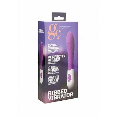Ribbed Vibrator Purple 7 5 Inch