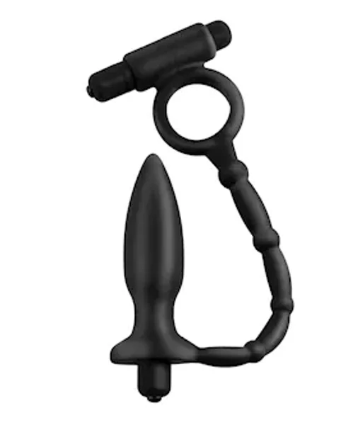 Anal Fantasy Collection Ass-kicker With Cockring - Black - 10.7 Inch — image 5 of 8