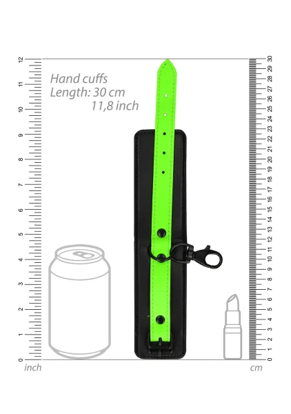 Ouch! Glow in the Dark Thigh Cuffs, Hand Cuffs and Belt