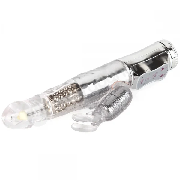 Cherry Banana Love Bunny 15 Function Silver Rabbit Vibrator